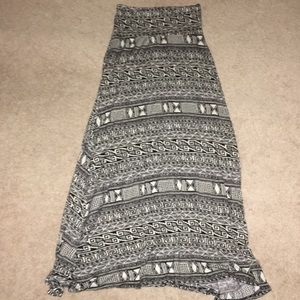 Tribal Print Maxi Skirt